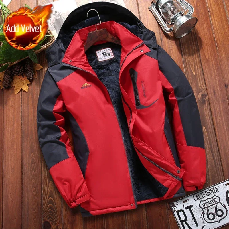 Herre dunjakke kold herre polstrede frakker kraftig polstring hættetrøje parkaer vintertøj modeller quiltet koreansk: M / Himmelblå