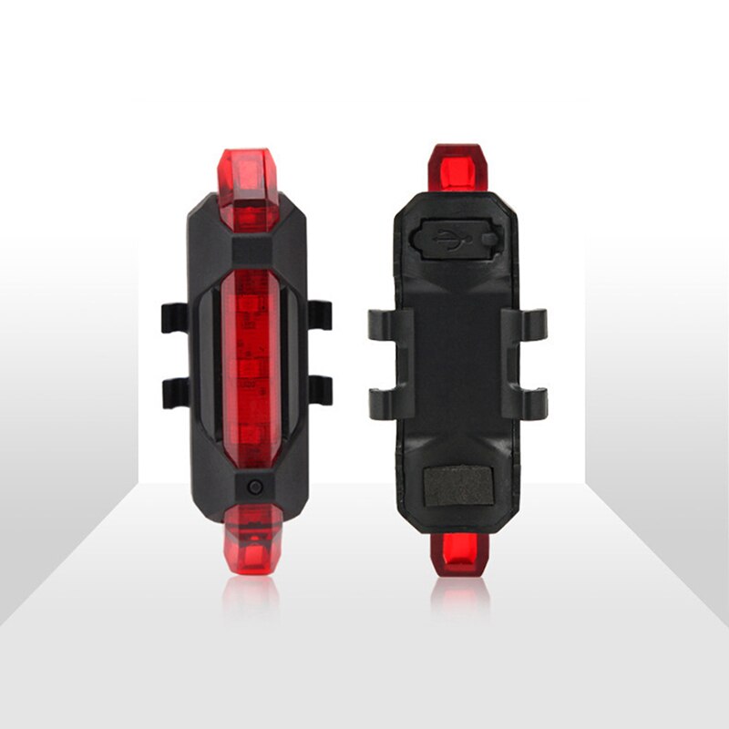 Luces delanteras y traseras para bicicleta, a prueba de agua, luz LED de advertencia de carga, accesorios para bicicleta: 01