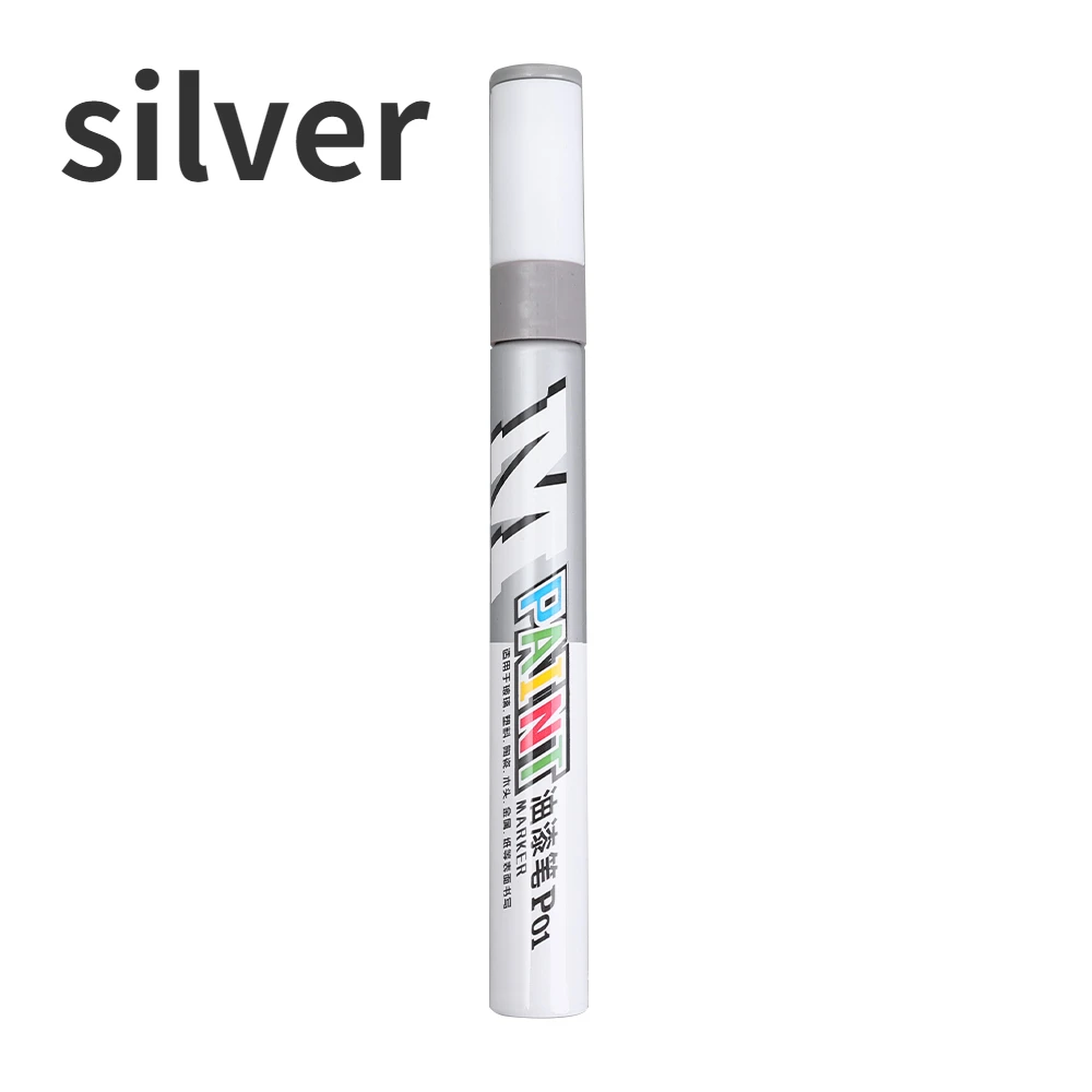 Bil Ridse Reparationspen - Høj Glans - Plastik - 14.2x1.4cm: Sølv