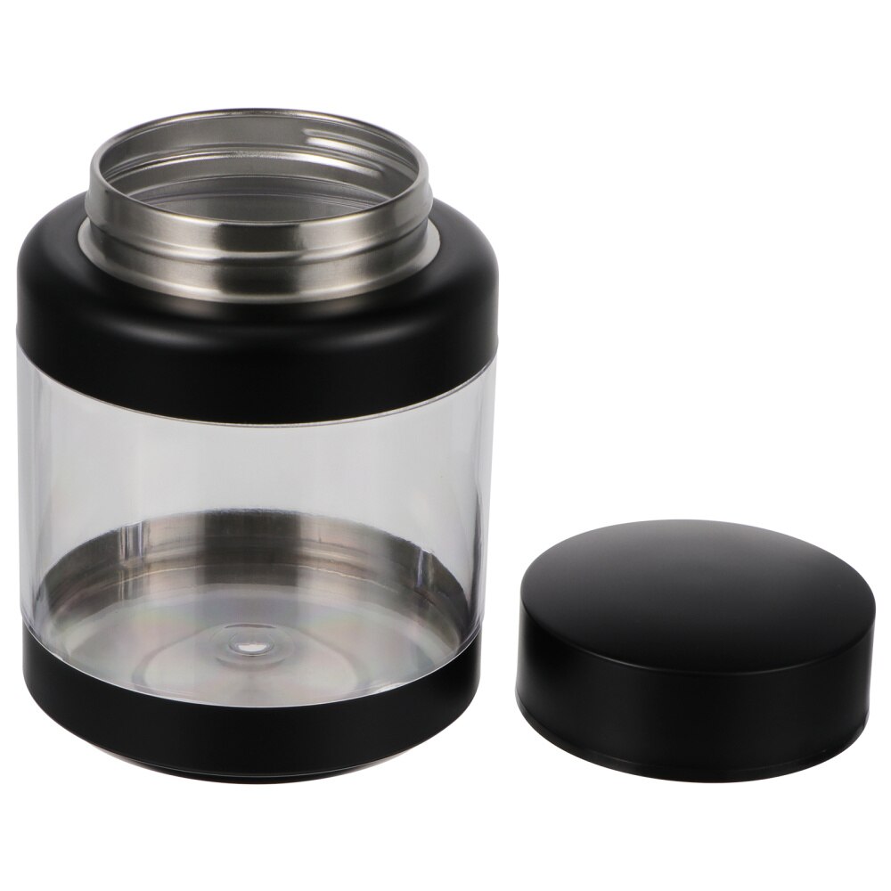 Stainless Steel Airtight Canister Kitchen Storage Container Cereals Storage Jar: Black