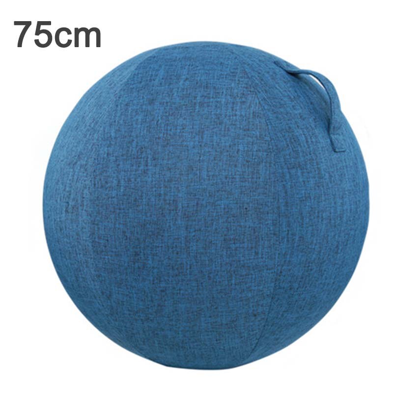 Linnen Yoga Bal Beschermende Cover Gym Workout Oefening Balance Ball Cover Draagbare Yoga Pilates Gym Training Bal Cover Bag: 75cm Blue