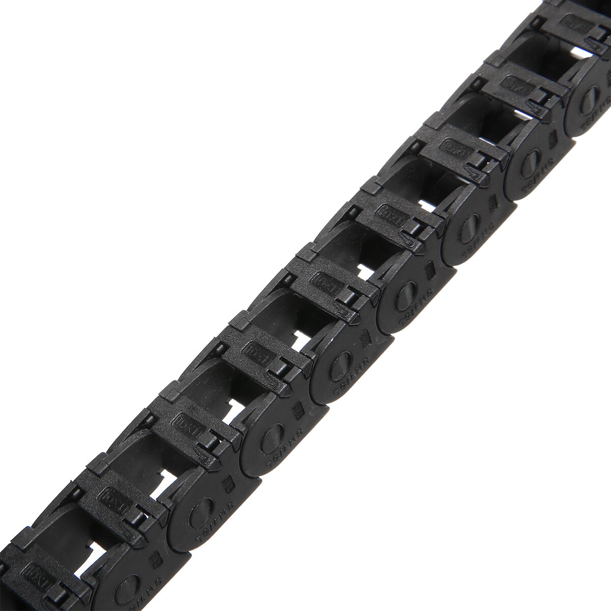 Sort mini energikæde 10*11mm nylon træk kæde 3d printer tank kædelængde 1m lang til cnc værktøjsmaskine