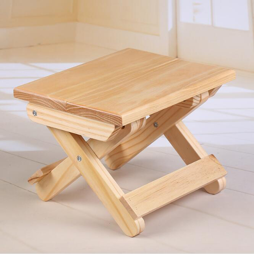 Taburete plegable de madera Simple portátil, silla de pesca al aire libre, taburete pequeño, escritorio para libros para estudiantes
