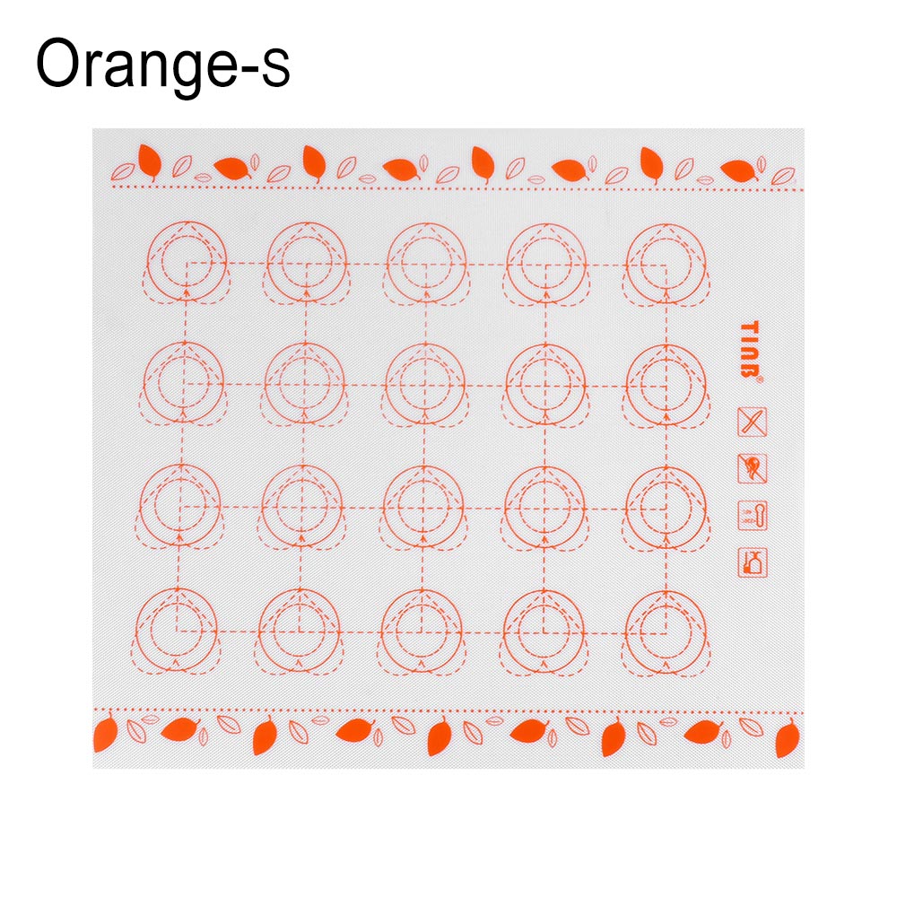Siliconen Cake Sheet Rolling Pad Food Grade Macaron Bakken Mat Non Stick Kneden Deeg Bakvormen Oven Gebak Koken Gereedschap: O29x26cm-style1