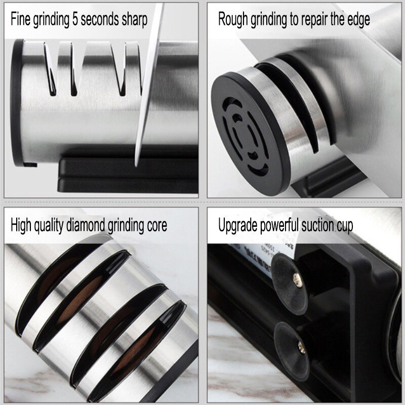 Electric Knife Sharpener Household Kitchen Grinder Quickly Sharpen Scissors Diamond Wheel Tool Apex Eege Blade