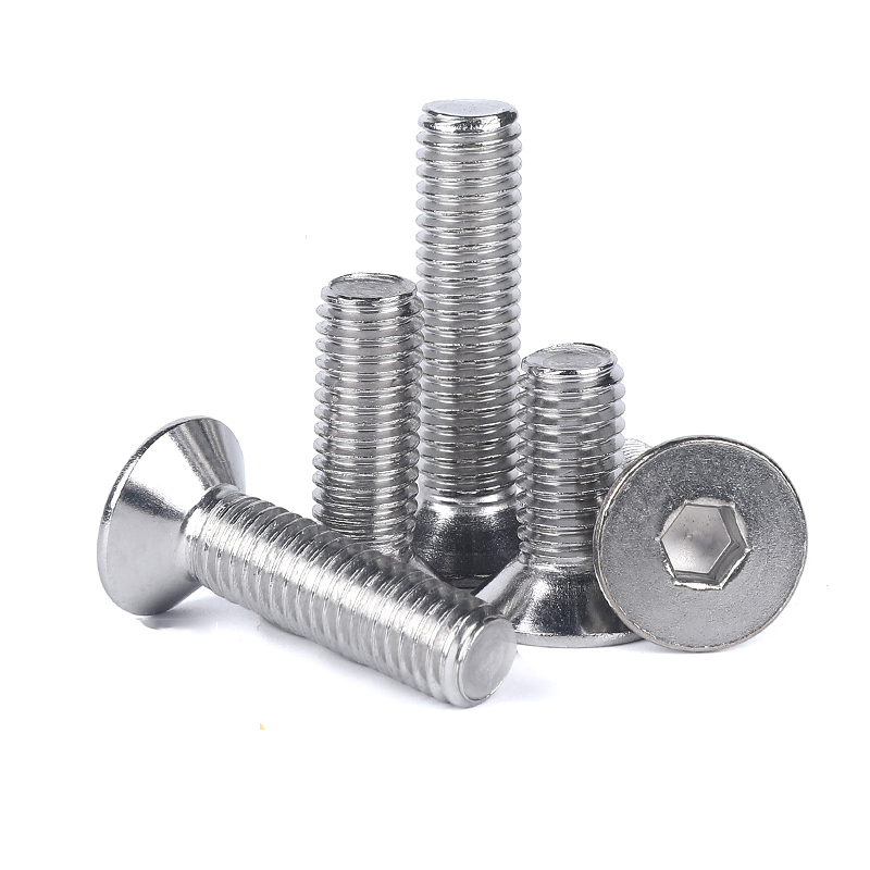 1/4-20 UNC 1/4-20 rosca de tornillo estadounidense 304 A2-70 tornillo hexagonal de acero inoxidable tornillo de cabeza avellanada plana 5/8 "1-1/4" Etc.