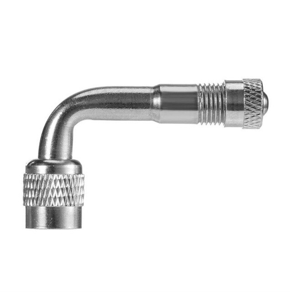 45/90/135 Graden Hoek Messing Bike Air Tyre Valve Extender Bike Motorcycle Valve Adapter Band Opblaasbare Buis Uitbreiding Adapter: Sliver 90 degree