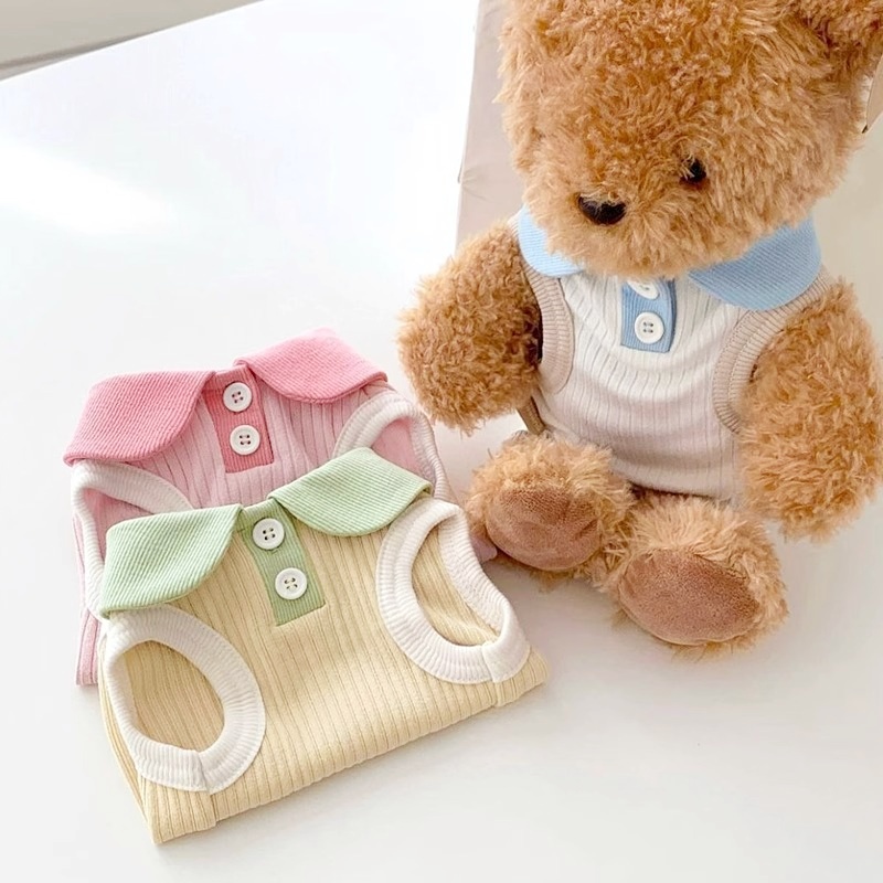 Zomer Hond Poloshirt Ademende Hondenkleding Mode Puppy Vest Leuke Effen Kat Shirt Zachte Huisdier Kostuums Chihuahua Hondenkleding