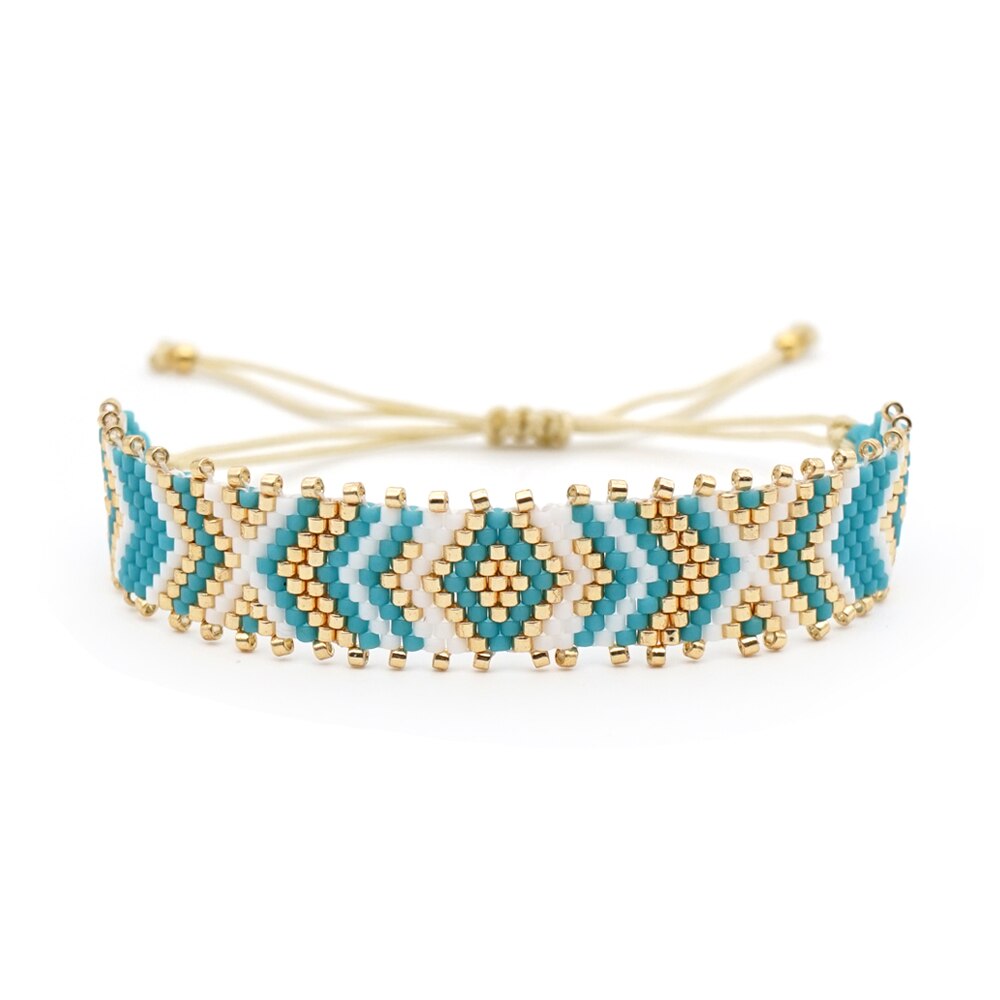 Go2boho MIYUKI pulsera para Mujer Pulseras de Evil Eye brazalete joyería Concha Pulseras Accesorios Mujer Bileklik