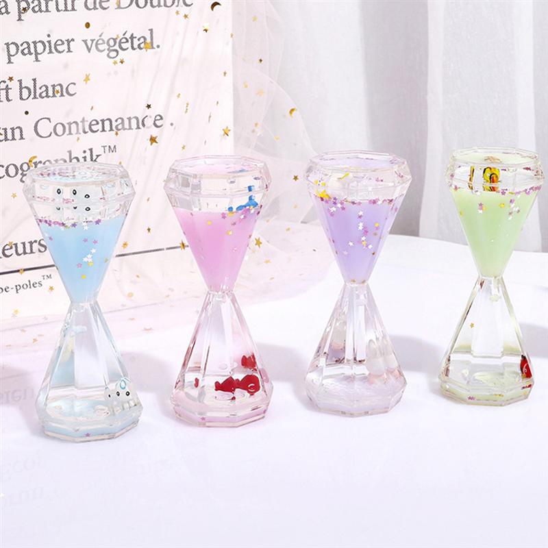 1 Pc Acryl Zandloper Decoratieve Ambacht Zand Klok Timing Props Zand Glas Decoratie Zandloper Ornament Willekeurige Kleur