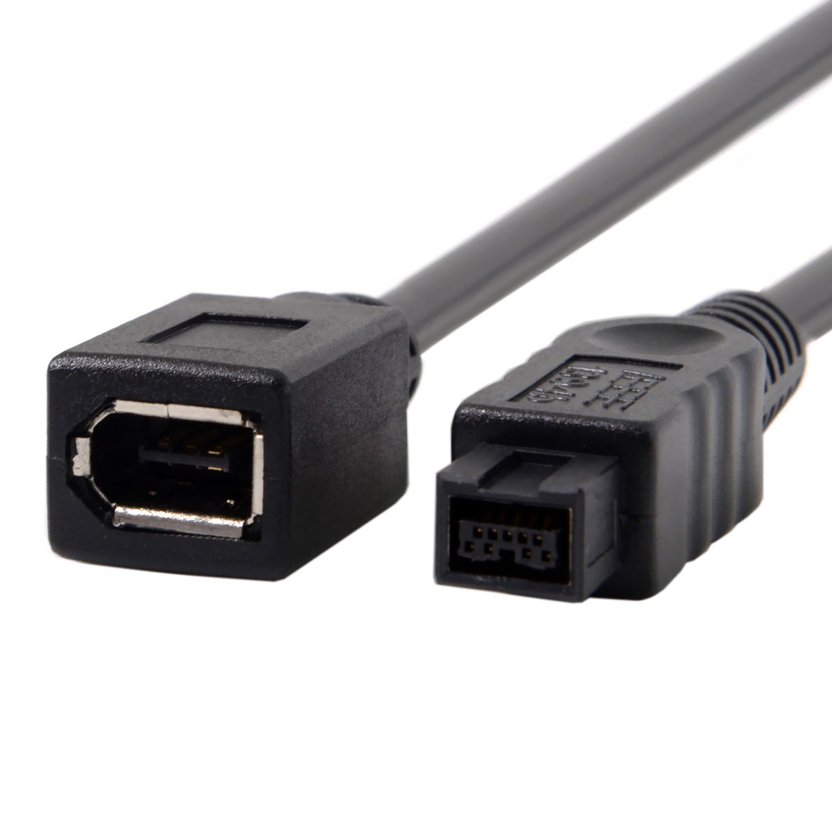 Xiwai Cablecc Black Color IEEE 1394 6PIN Female to 1394b 9PIN male Firewire 400 TO 800 Cable 10cm