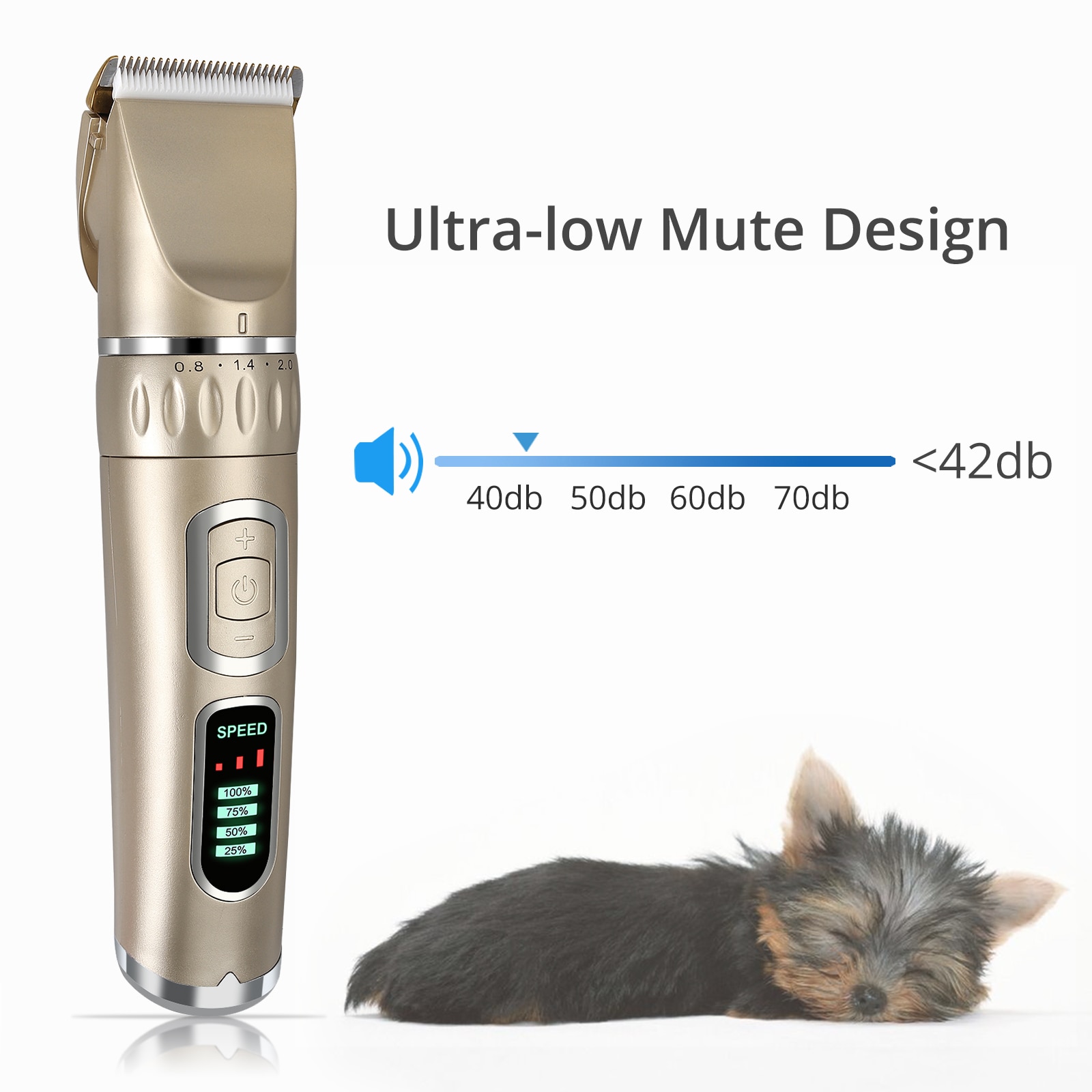 Proster kæledyr hund hårklipper trim klipper dyr hår elektrisk barbermaskine lcd display sæt