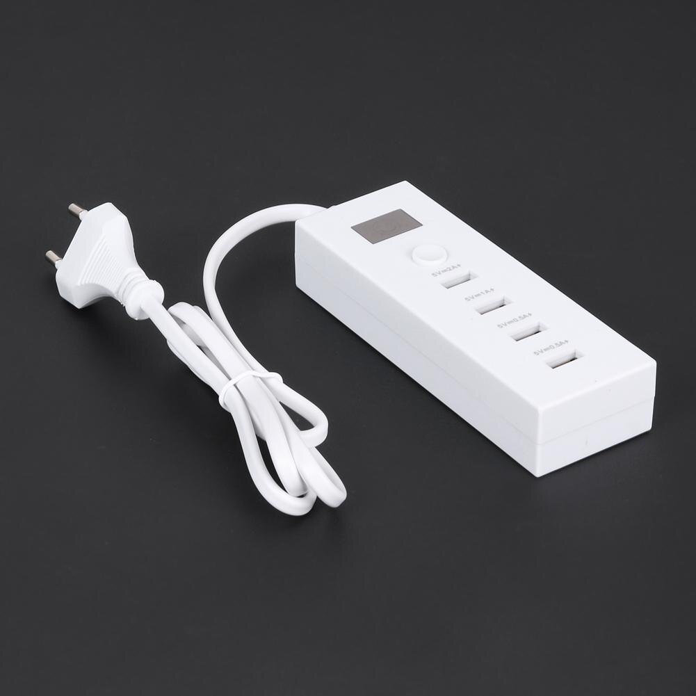 4 bærer multifunksjons usb-lader hurtiglading smartplugg strømskinne 5v 2a forlengelsesuttak(eu) hjemmeelektronikk