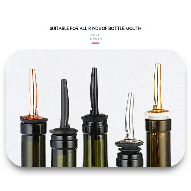 12pcs Stainless Steel Drinks Wine Cocktail Pourer Dispenser Bottle Caps Free Flow Spout Stopper Kitchen Bar Tools FP8