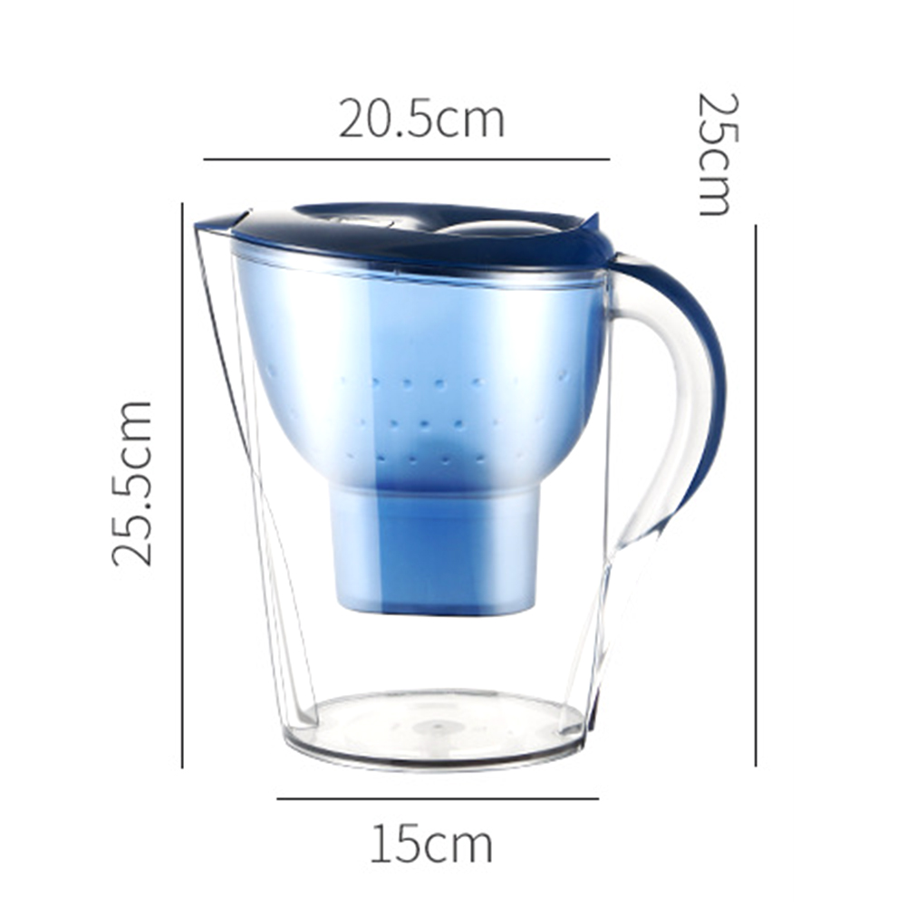 3.5L Portable Home Activated Carbon Kitchen Cold Water Filter Purifier Kettle for Health Kitchen Home Office Filters Pitcher