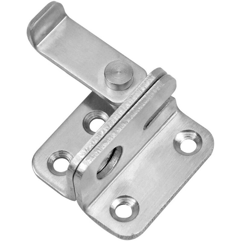 2 Pieces Door Latch Hasp Latch Lock Brushed Finish Sliding Door Buckle Thicker Gate Door Bolt Flip Latch Padlock Hasp