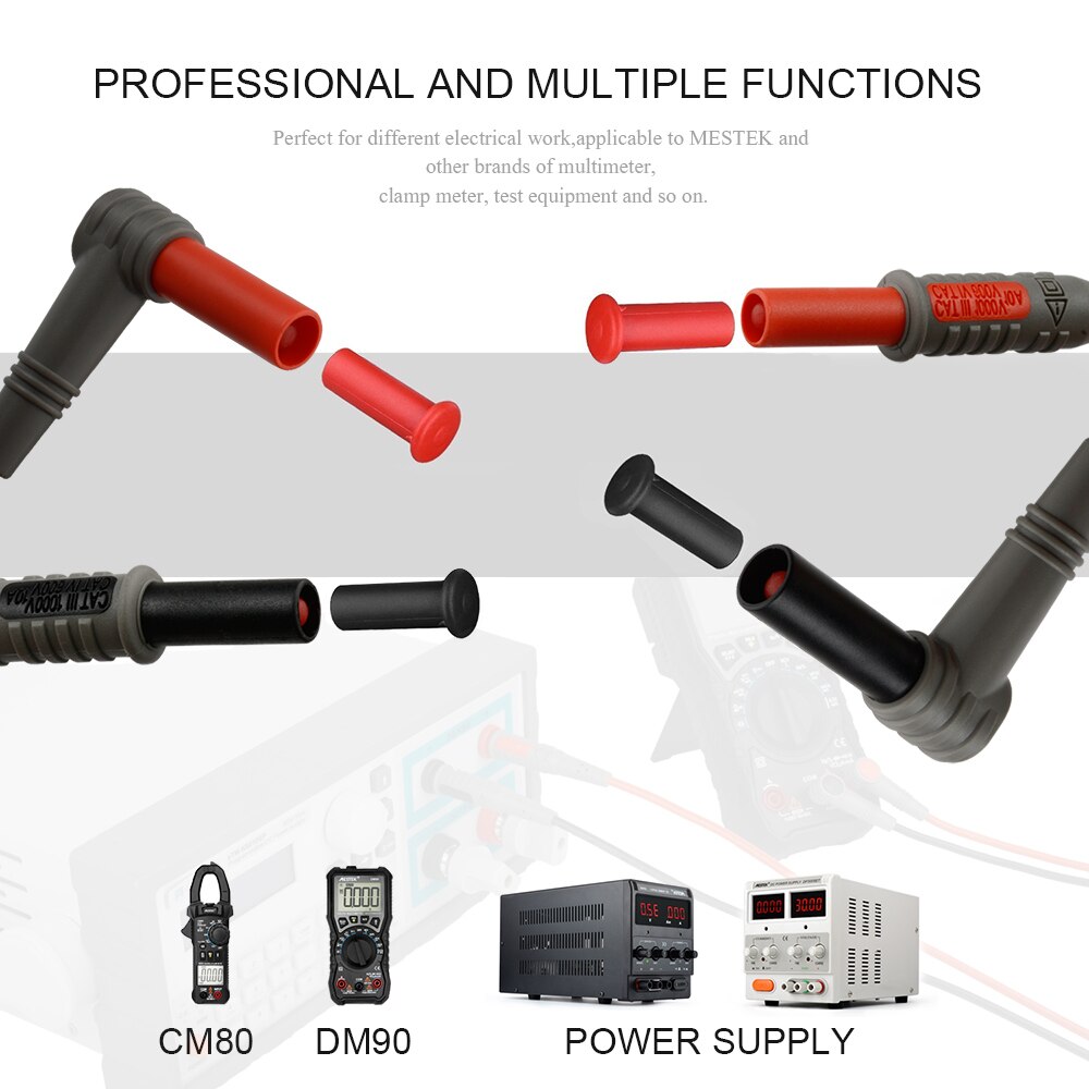 Elektrische Multimeter Probe Teste Leads voor Multimeter Draad Kabel met Alligator Tang Naald Tip Voeler Test Lead Kits