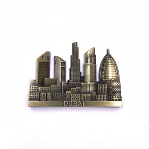 Dubai metal køleskab magneter souvenir sejlbåd hotel mellemøsten metal køleskab magnet klistermærker køkken tilbehør ideer: 2