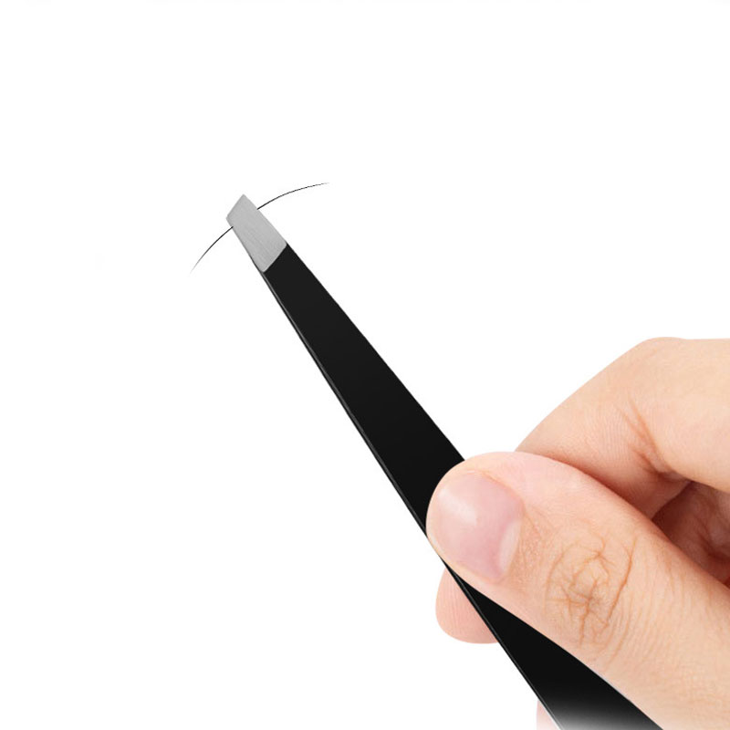 【Ventes chaudes】 tondeuse à sourcils noire ciseaux tondeuse à sourcils avec peigne pince à sourcils outil à cils acier inoxydable