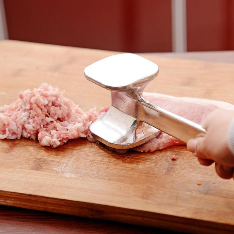 Stainless Steel Meat Hammer Pork Beef Steak Loose Meat Double Tenderizers Hammer Kitchen Sides Tools Hammer Meat Knock Y3D6