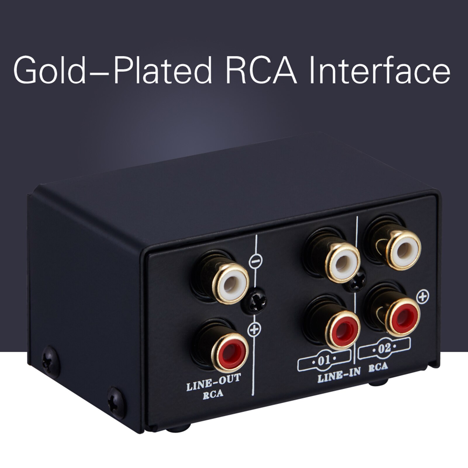 Commutateur Audio LINEPAUDIO, boîte de séparation Audio stéréo, 3.5mm, 2 entrées 1 sortie/1 entrée 2 sorties A/B, sans distorsion, Jack 3.5mm: RCA jack