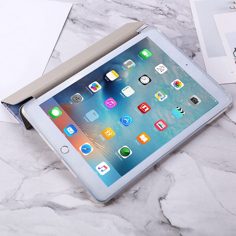 Coque magnétique imprimée en marbre, étui intelligent avec support pour iPad Pro Air 1 Mini 2 3 4 5 11 10.5 9.7 10.2 7e 8e