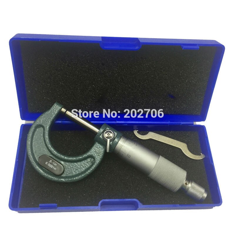 Micrómetro de precisión prémium, 0-1 ", 0,0001, herramienta de mecanizado, medidor de micrómetro exterior