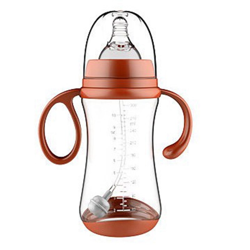 Breastfeeding Wide-mouth PP Bottles for Maternal Baby Double Handle Drinking Glass Water Bottle Children Training Feeding Cup: PK-300ml