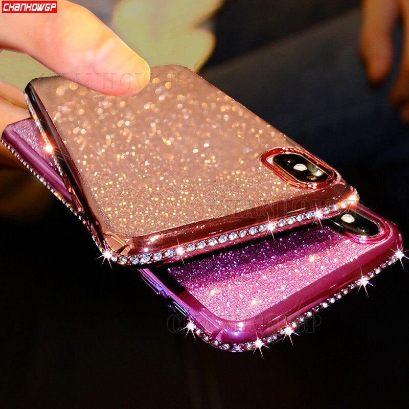 3D Strass Zachte Case Voor Xiaomi Redmi Note 7 8 Pro Gevallen Glitter Coque Voor Xiomi Redmi 7A Note 7 pro Redmi7A Redmi7 TPU Cover