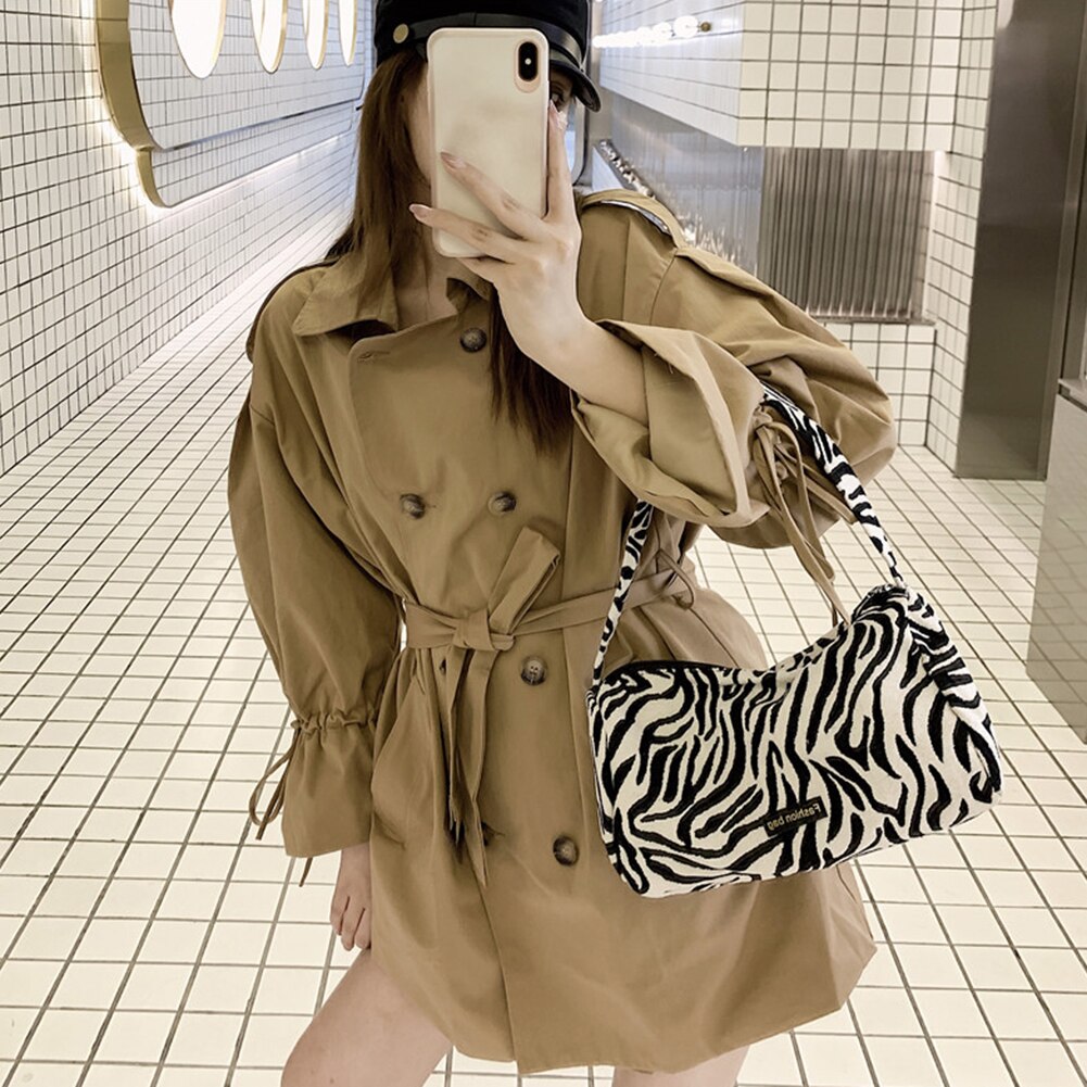 Jahrgang Zebra Leopard aufbringen Handtasche Totes Frauen retro Ebene aufbringen Unterarm Schulter Taschen Kupplungen Reisetasche Geldbörse