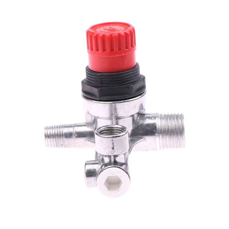 Regulator Valve Double Outlet Tube Air Compressor Switch Pressure Regulator Valve Fitting Part For Piston Air Compressor 1pc