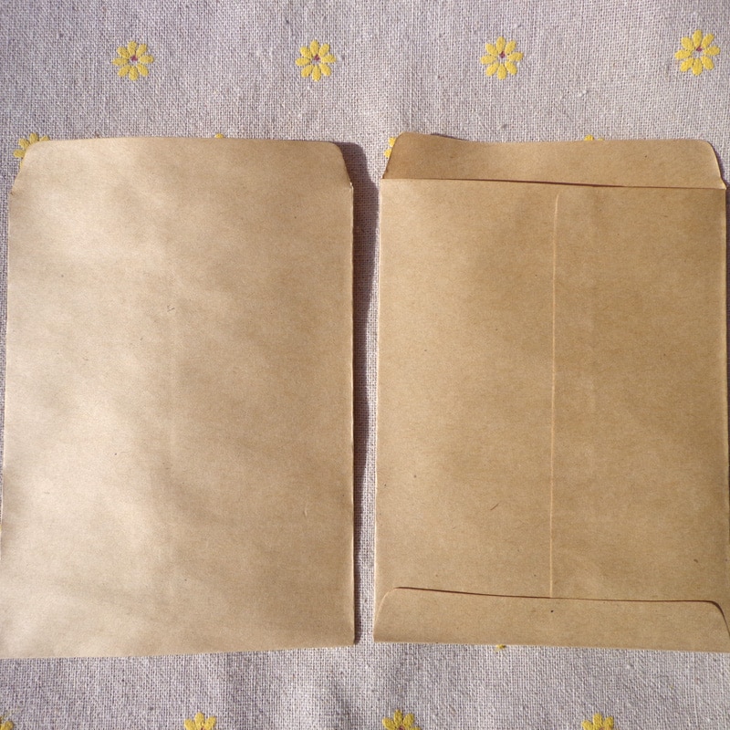 25 kpl kraft tyhjä kirjekuori paperitavarat kortti kirjekuoret postikortti valokuvasäilytys juhlat lahja paperipussi 9 x 12.5cm