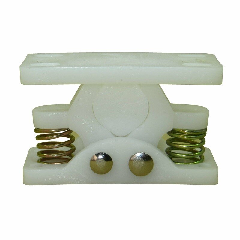 Tractor,Lorry Heavy Duty White Nylon Door Retaining Catch Base Plate &amp; Catch Assembly,Caravan Motorhomes