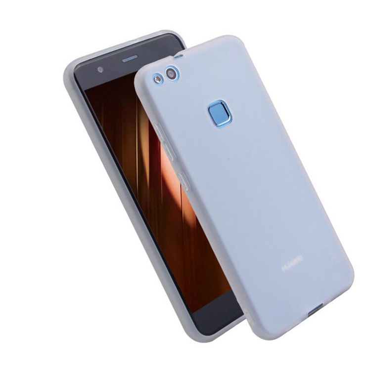 Huawei P10 Lite Silicone Soft Tpu Cover Case Voor Huawei P10lite Crystal Clear En Matte Candy Effen Kleuren Cover Terug case: Huawei P10 lite / White