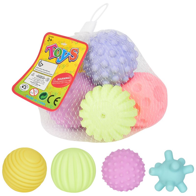 Zacht Rubber Baby Hand Bal Speelgoed 3-6-12 Maanden Baby Leert Kruipen Educatief Tactile Zintuiglijke Massage speelgoed Voor Kinderen: Default Title