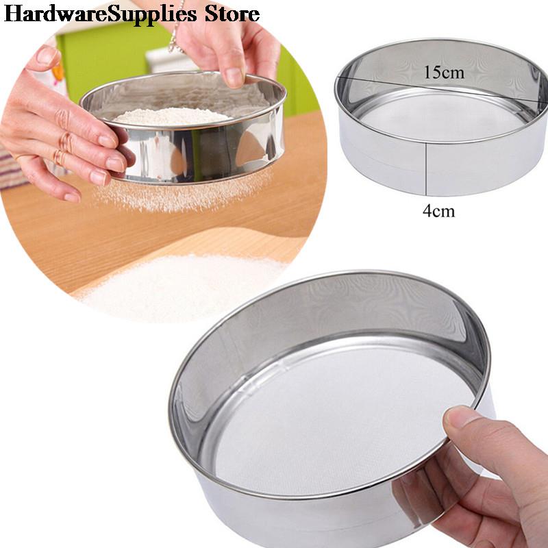 15*4*4cm Stainless Steel Mesh Flour Sifting Sifter Sieve Strainer Cake Baking Household Kitchen Tools Great For Sifting Flour