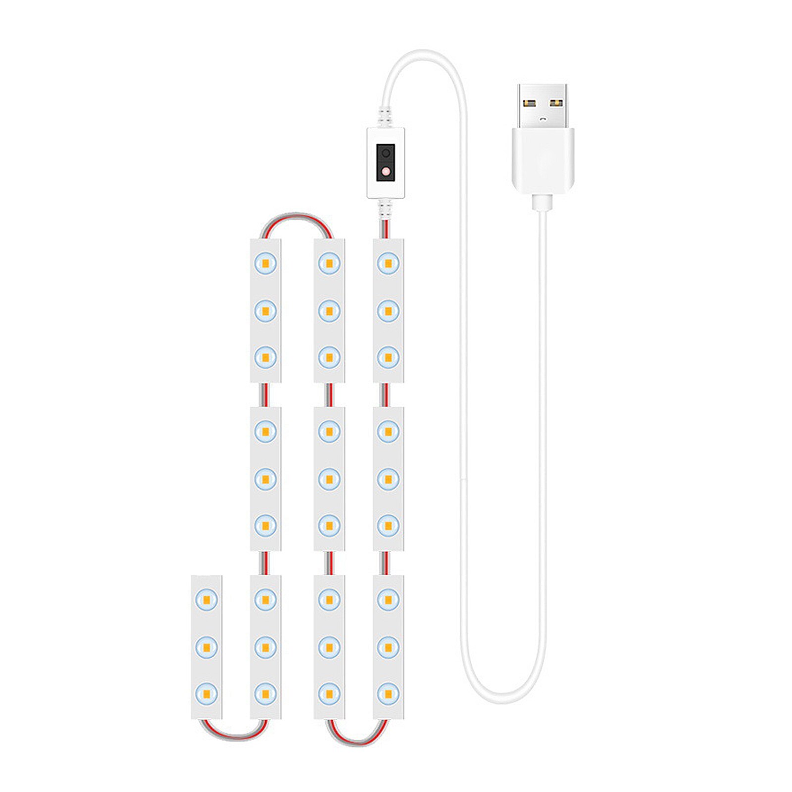 Bande lumineuse LED pour miroir de maquillage, capteur de main, guirlande lumineuse pour coiffeuse, lampe murale, cosmétique: 10pcs LED 
