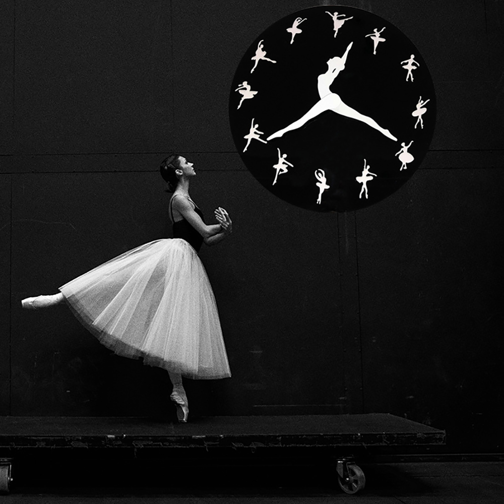 Ballerina Wall Clock Girl Ballet Dancer Modern Wall Clock Ballet Dancing Watch Home Bedroom Decor