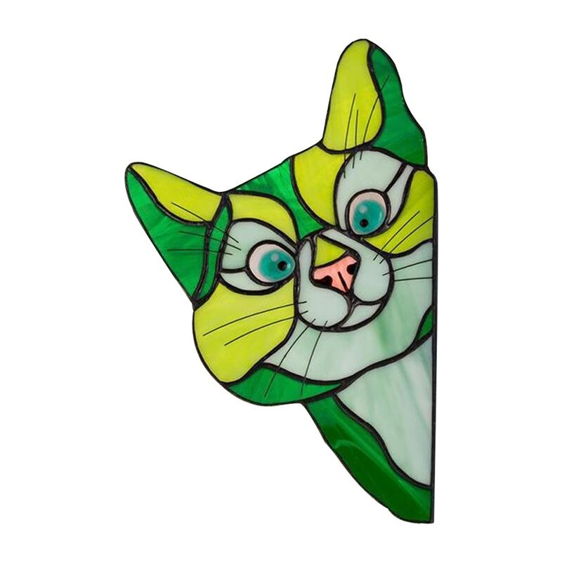 Venster Decoratieve Stickers Leuke Stickers Animal Persoonlijkheid Creatieve Cartoon Glas Decoratie Stickers Deur Window Car Stickers: green