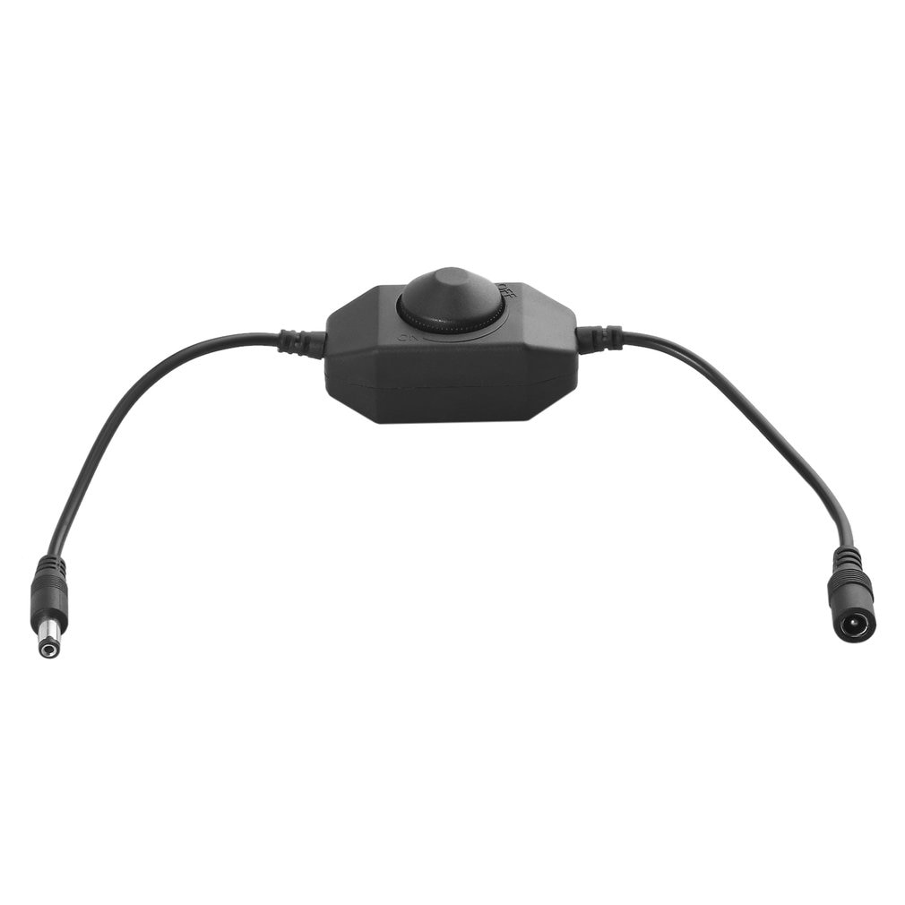 Black Manual Dimmer Brightness to DC Adapters for LED Single Color