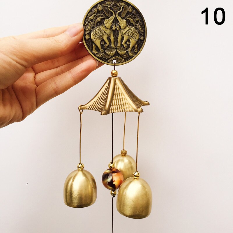 1Pcs Antique Wind Chime Copper Yard Garden Outdoor Living Decoration Metal Wind Chimes Outdoor Chinese Oriental Lucky Metal: A10