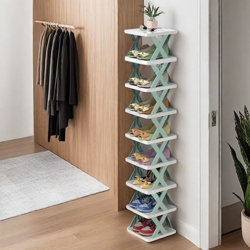 Schoenenrekken Opbergorganisator Afneembare schoenenrekken Bespaart familiehuishoudrek Meerlaags eenvoudige schoenenplank Kleurkast