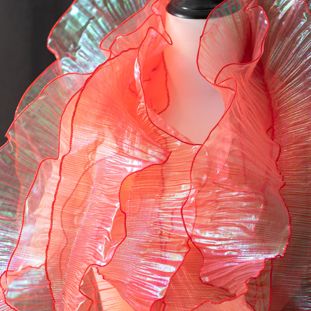 Ruban en dentelle plissée pour robe artisanale, 13cm de large, pour vêtements, fourniture de vêtements, accessoires de couture, tissu à coudre à volants, 2m: Laiton