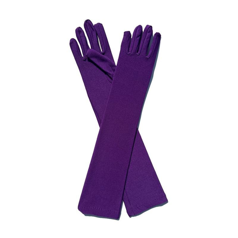 Manoplas para mujer, guantes elásticos de seda de leche para mujer, Festival, , grupo, espectáculo, Bar, baile, guantes de vestir, guantes de 45Cm de largo C013: Azul cielo