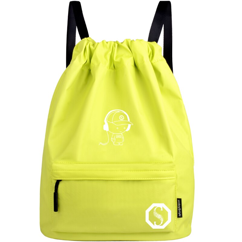 Sport Bag Gym Bag Backpack Waterproof Nylon Convenient Pocket Travel Bags Large Capacity Sac Femme Bag For School Teen Girls: light Yellow