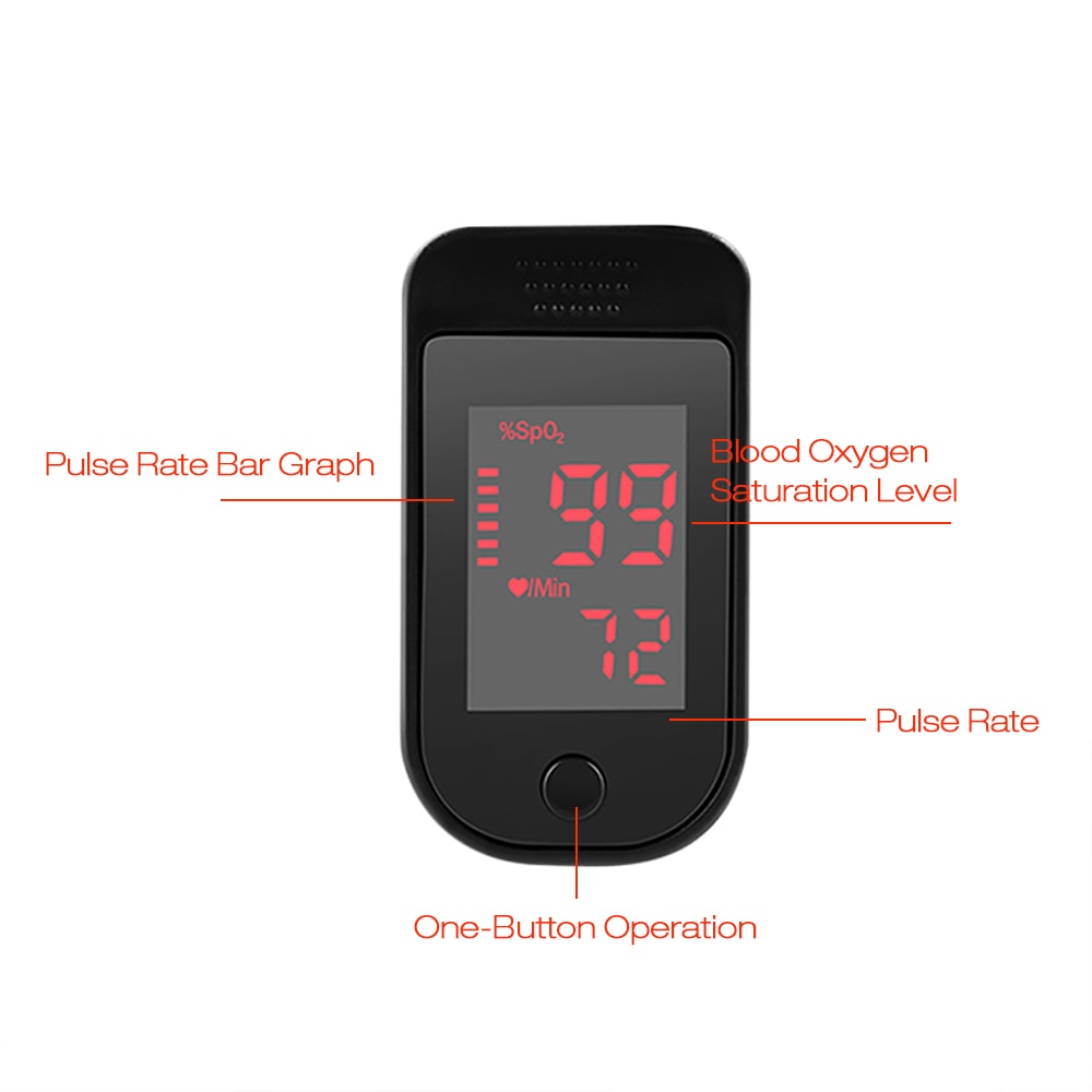 Digitale vingertop pulsoximeter led-oximeter bloedzuurstofmeter hartslagmeter spo 2 gezondheidsmonitoren draagbare oximeter