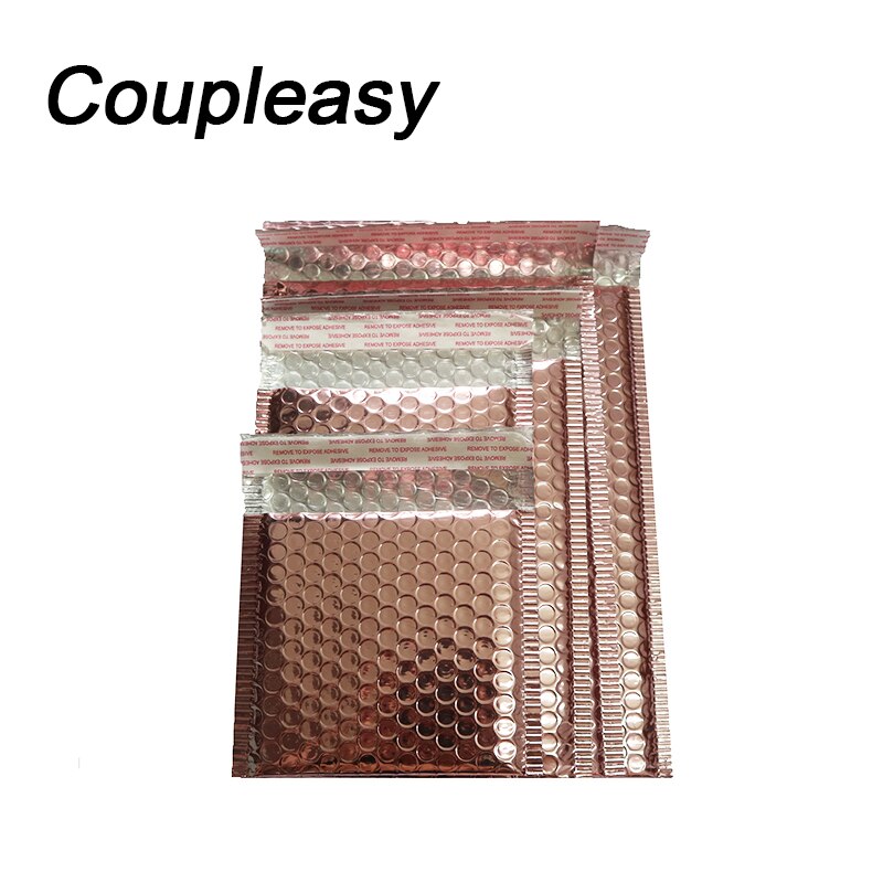 25Pcs/Lot Rose Gold Bubble Mailers Waterproof Packaging Envelope Thicken Aluminum Film Mailing Bags Self Seal Bubble Envelopes