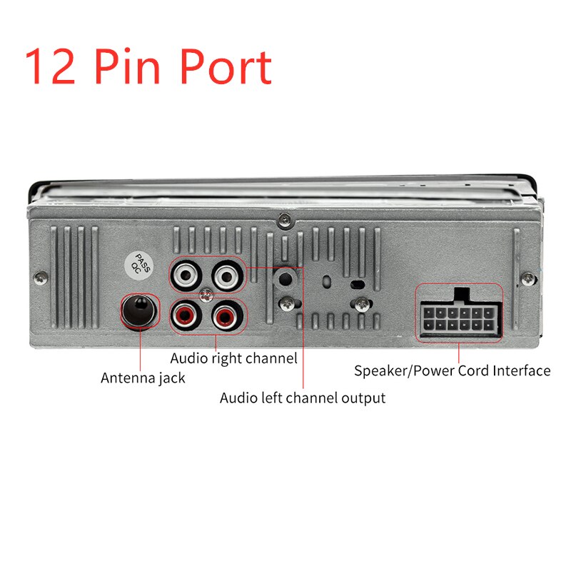 Car Bluetooth Autoradio Car Stereo Radio Aux Input Receiver SD USB JSD-520 12V In- 1 din Car MP3 Multimedia Player: 12 pin port