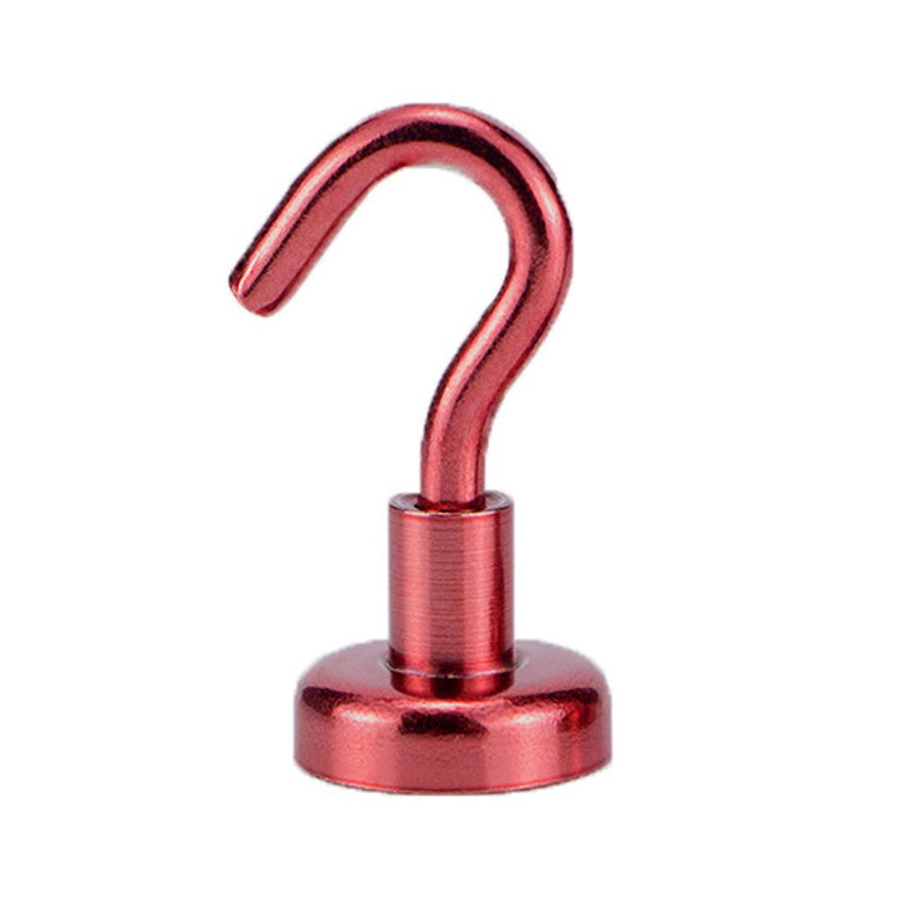 Household Magnetic Hook Powerful Hanger Heavy Cup Key Chain Bag 5.5kg Holder: Red
