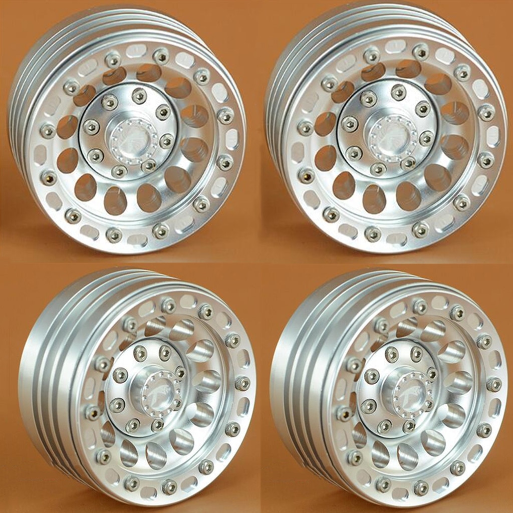 4 Set Aluminium 1.9 ''Beadlock Wielen Velgen Voor 1/10 Rc Rock Crawler Auto TRX4 D90 SCX10 90046 1/10 Rc auto